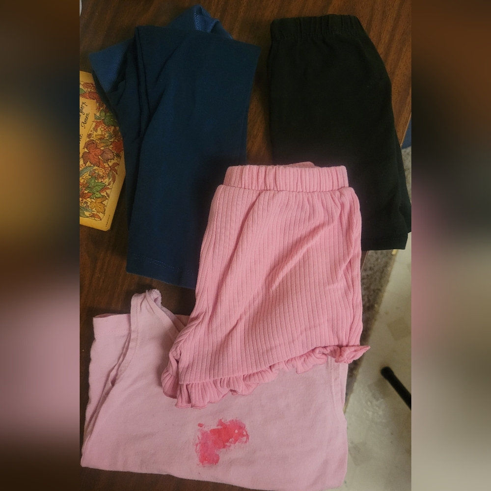 Pink Ruffled Girl's Bottom And Top